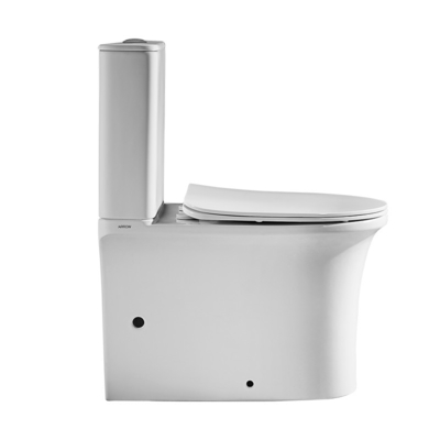 Washdown Two Piece Ceramic Toilet 654*398*810mm For Bathroom