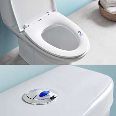 5L Single Piece Commode White Dual Flush Elongated Standard Height