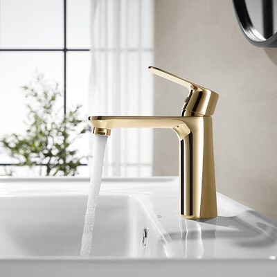 ARROW Modern Gold Basin Mixer Faucet Wall-Mounted Single Handle with Imported Swiss Aerator