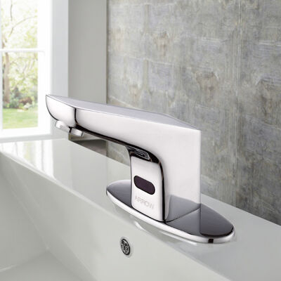 ARROW Brand Modern Electronic Sensor Faucet with Ceramic Valve Core Chrome Plating Deck Mounted for Public Spaces