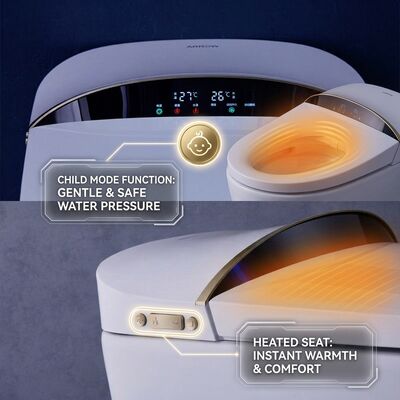 ARROW AV4001 Advanced Smart Bidet WC Child Mode Function Heated Seat Soft Closing Cover Touchless Operation