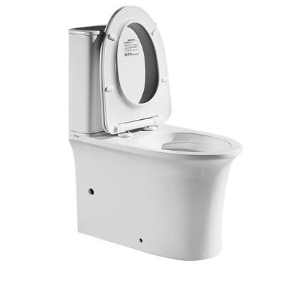 Washdown Two Piece Ceramic Toilet 654*398*810mm For Bathroom