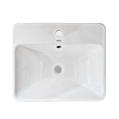 Bathroom Wash Basin Rectangular Shape Countertop With Holes