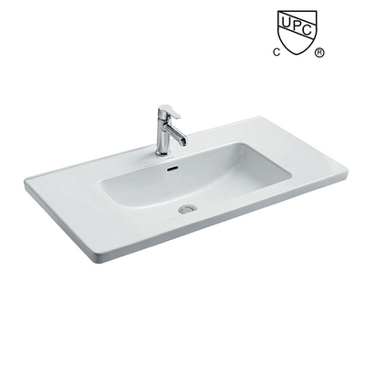UPC Bathroom Vanity Wash Basin Ceramic Tabletop For Hotel Toilet