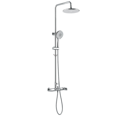 Bathroom Lifting Round Shower Set 229mm 125mm ABS Head / Hand Shower